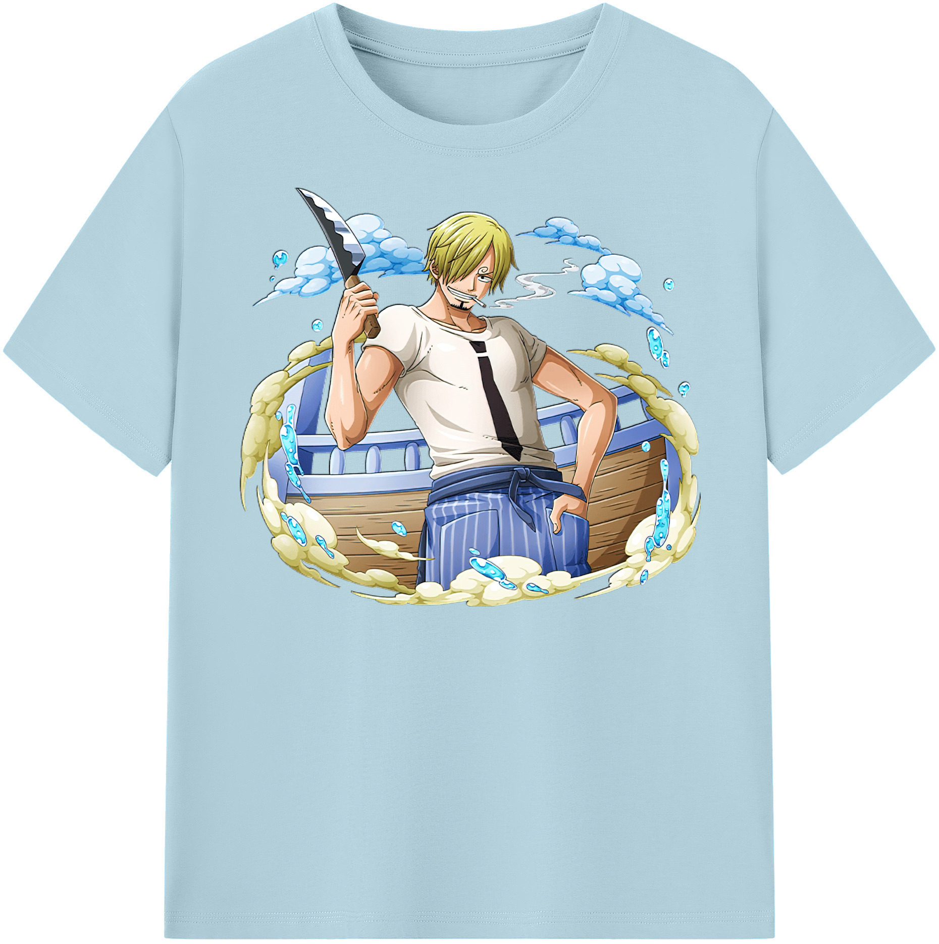 ワンピース サンジ ONE PIECE Sanji 綿100％半袖Tシャツ（フロントプリント）